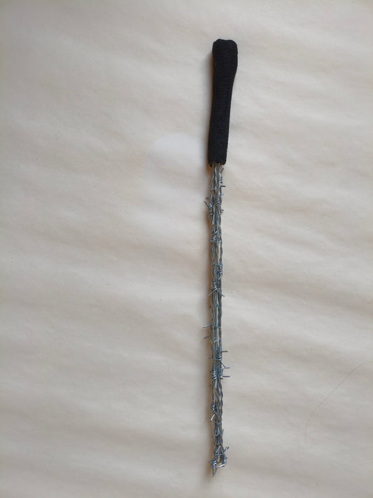 Badine en files de barbelés