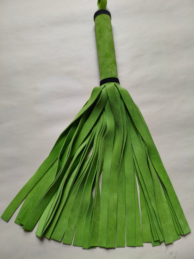 Martinet cuir vert court AdryX - détail poignée