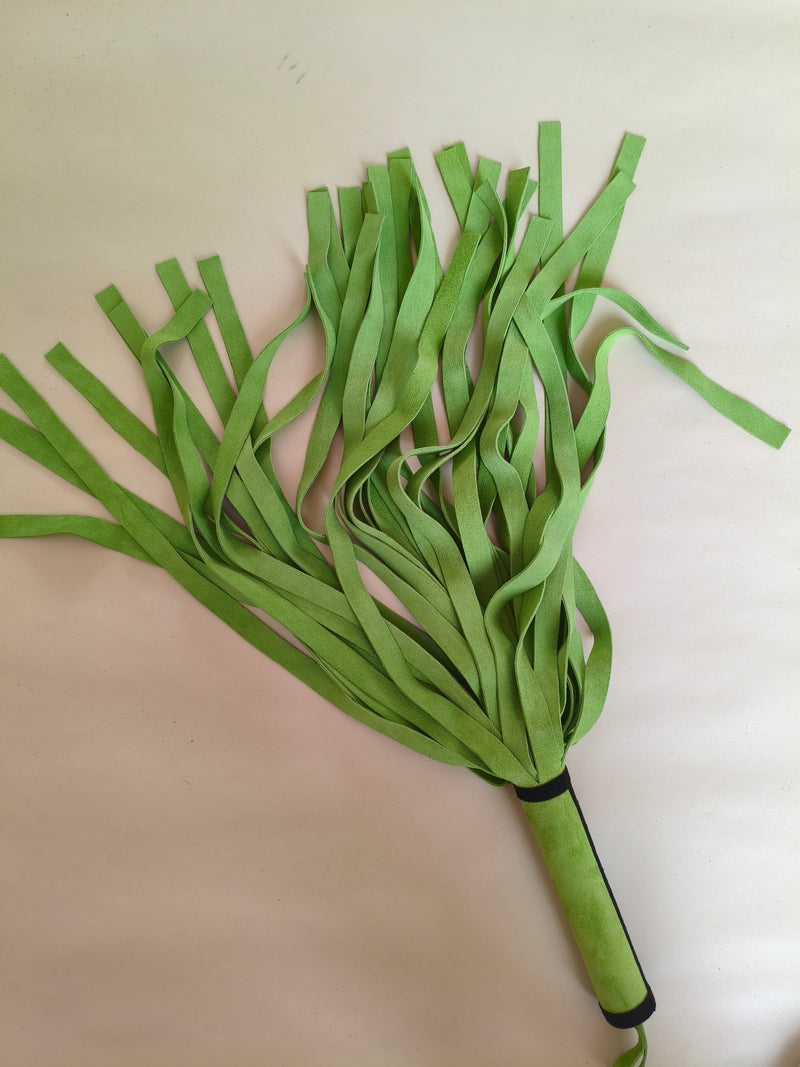 Martinet cuir vert long AdryX - détail lanières