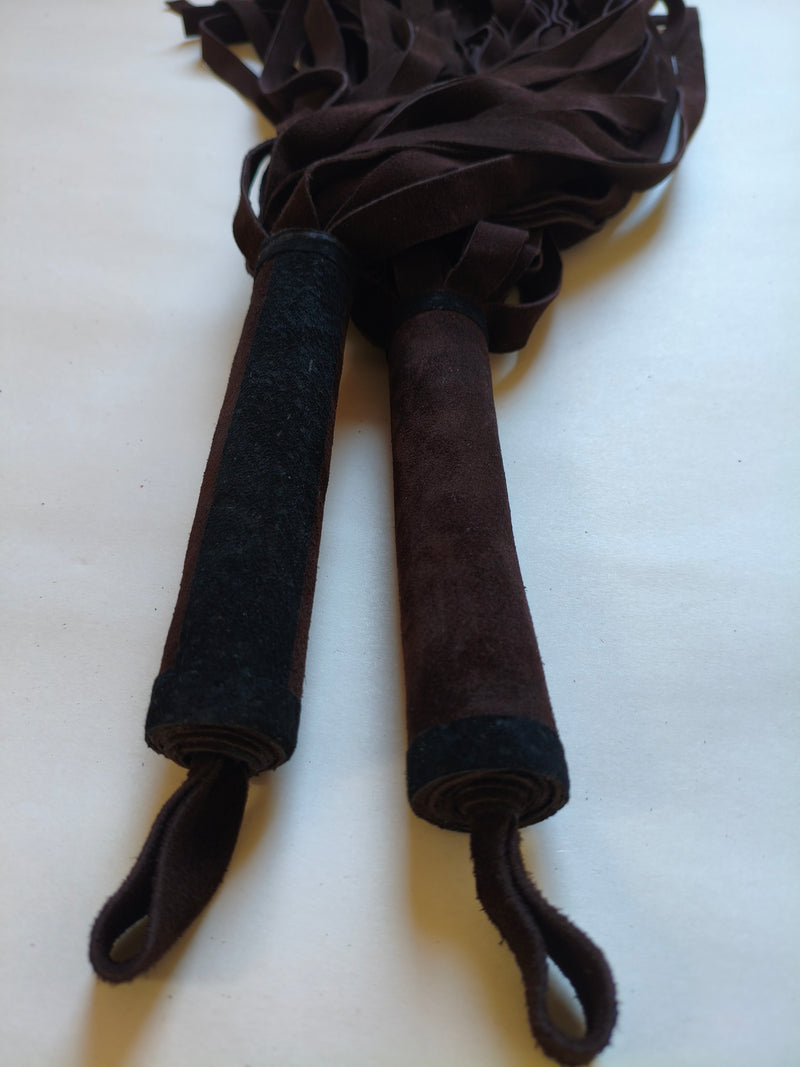 Duo martinets cuir chocolat AdryX - vue de côté