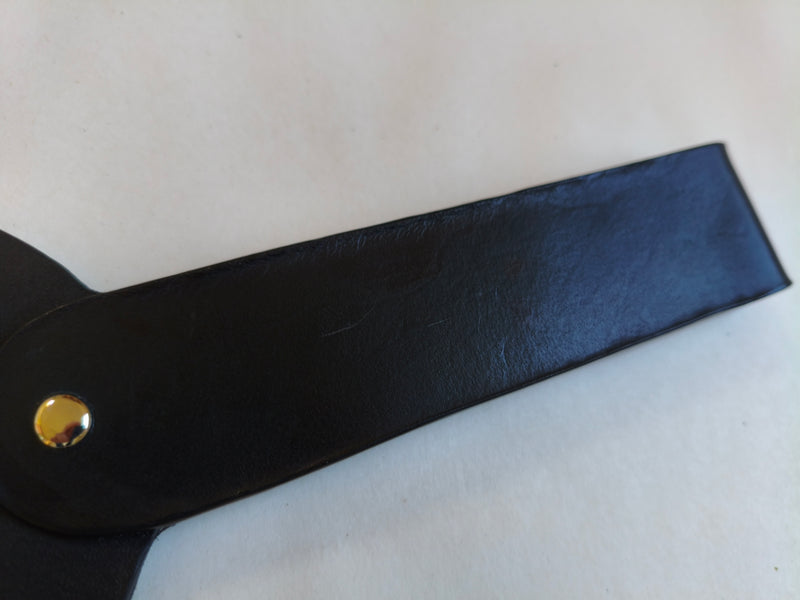 Paddle plume de minuit AdryX - détail cuir noir