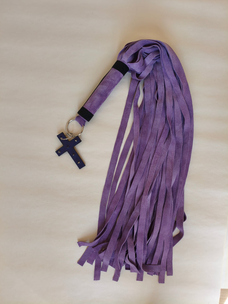 Martinet cuir Lavande AdryX - détail lanières