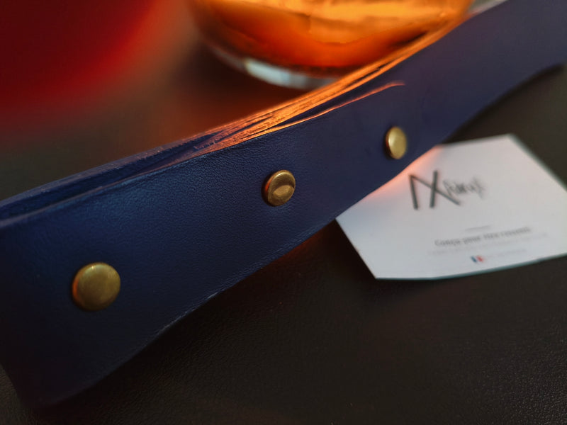 Paddle cuir bleu AdryX - vue de face