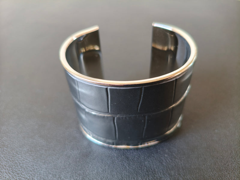 Bracelet manchette AdryX argenté - largeur 5cm