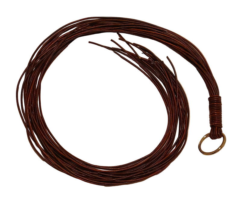 Martinet long cordons de cuir BDSM artisanal AdryX