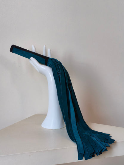 Martinet croûte de cuir bleu canard