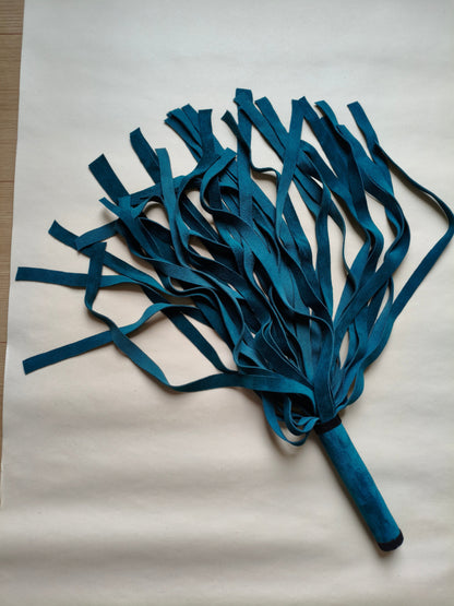 Martinet croûte de cuir bleu canard