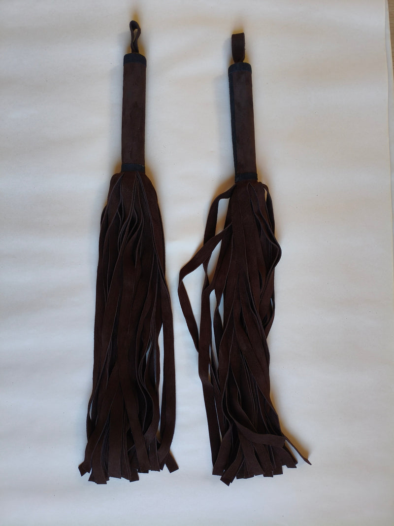 Duo martinets cuir chocolat AdryX - vue ensemble