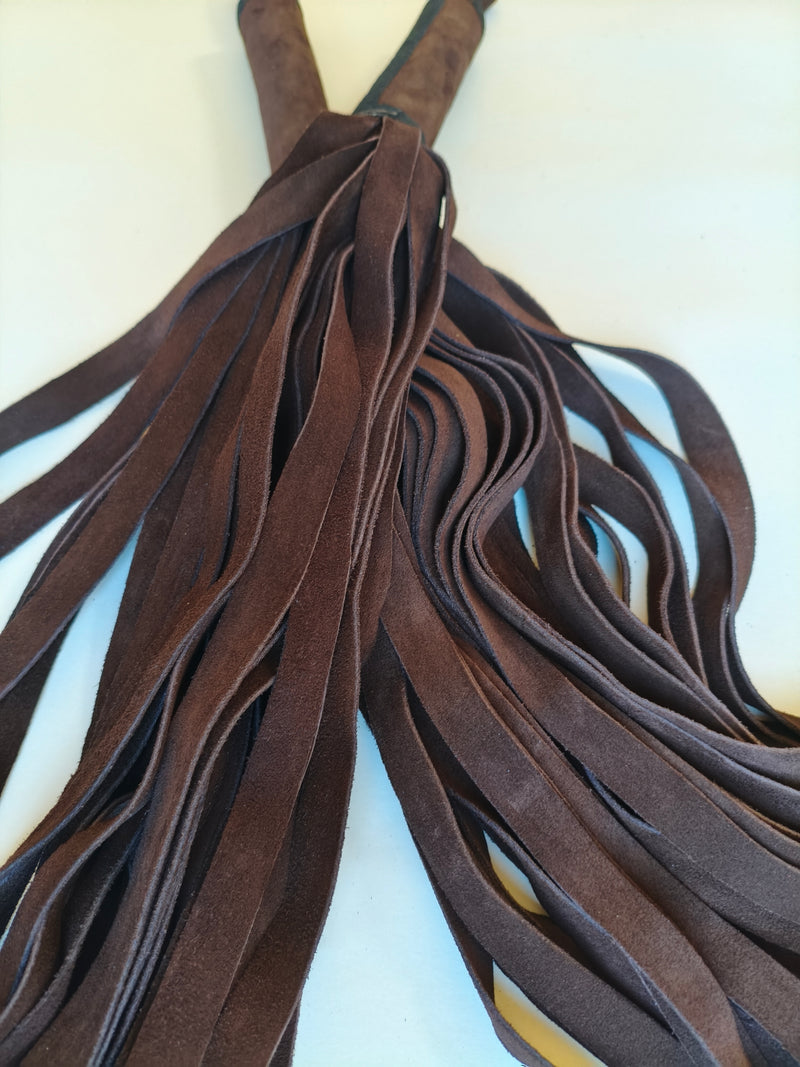 Duo martinets cuir chocolat AdryX - détail lanières