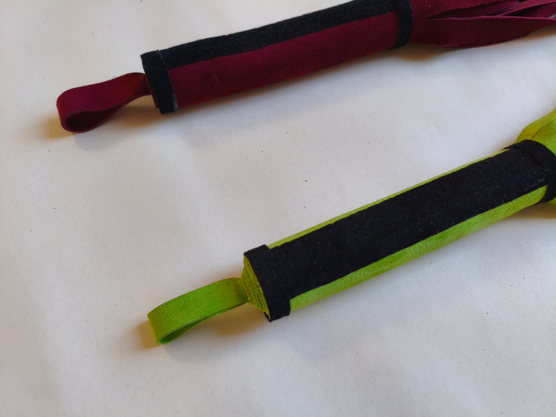 Duo martinets bicolore vert bordeaux AdryX - détail lanières