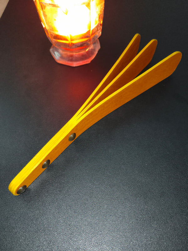 Paddle cuir jaune AdryX - vue de face