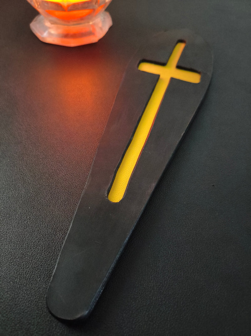 Paddle cuir Les Croix du Silence AdryX - vue complète