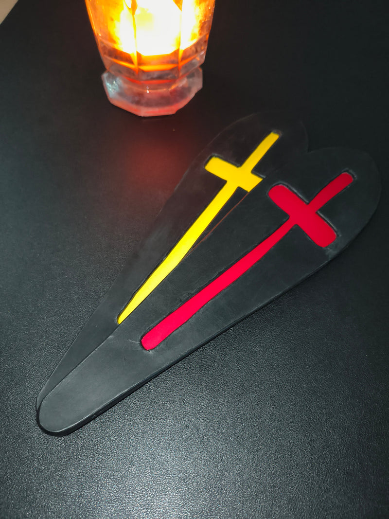 Paddle cuir Les Croix du Silence AdryX - marquage en croix